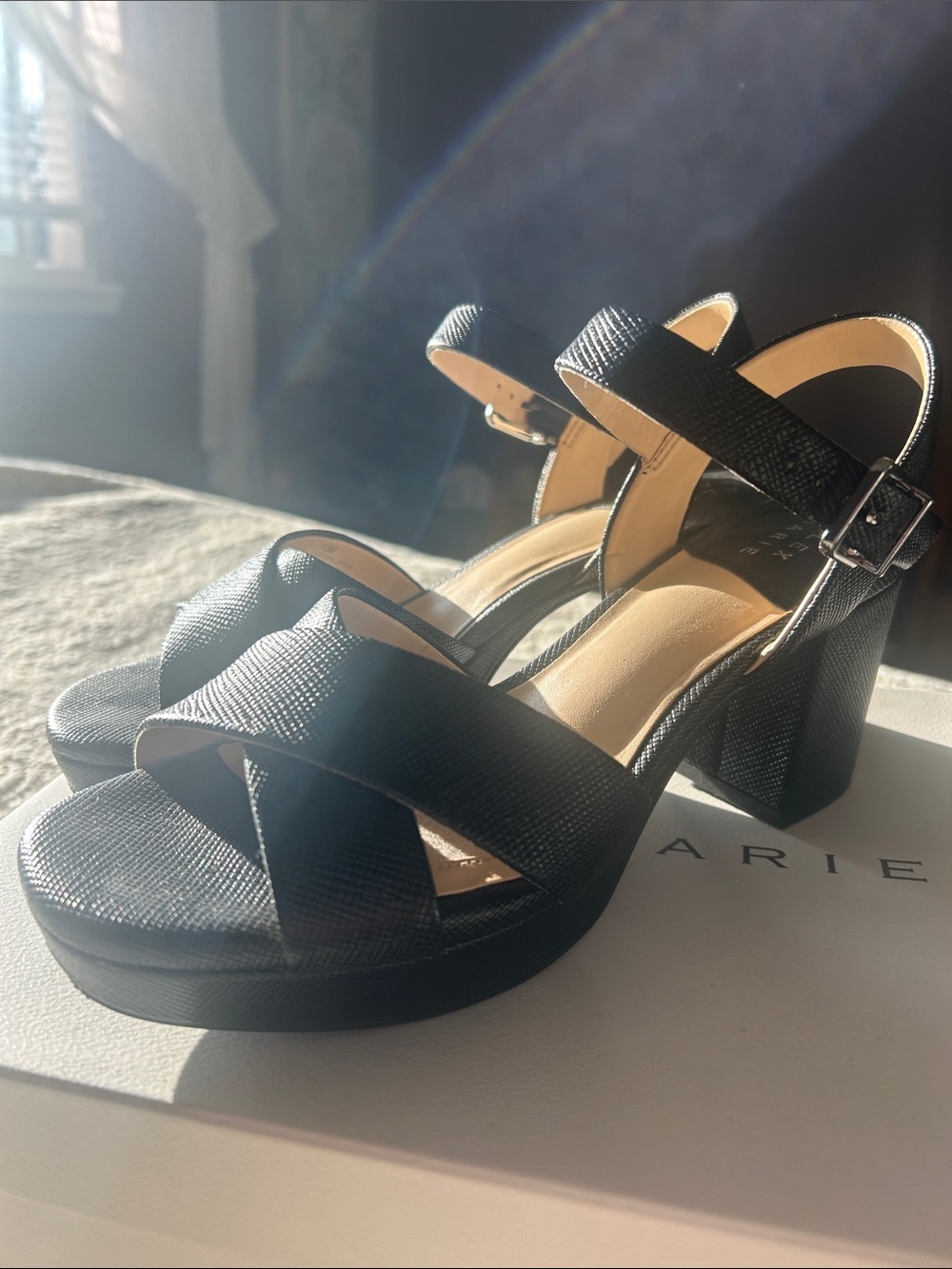 Alex Marie Anette Black platform sandal